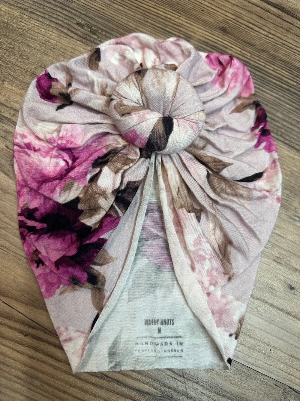 BUNNY KNOTS Floral Purple/Pink Turban Headwrap